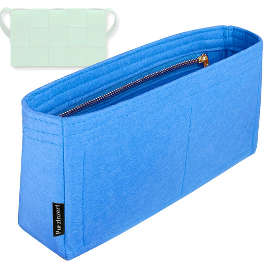 Bag Insert for (Bottega Veneta, Cassette Small) Organizer Tote Purse Organiser Liner Shaper [Premium Felt Material]