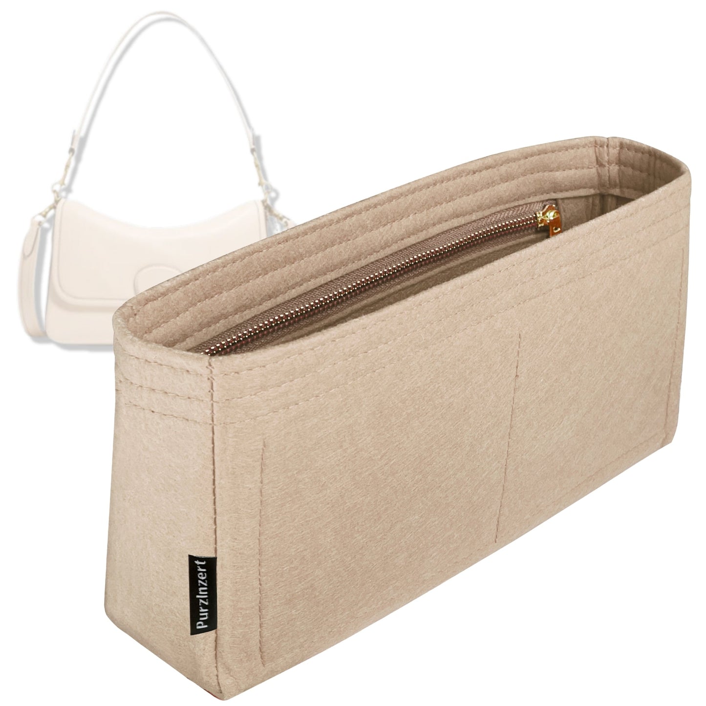 Bag Insert for (Coach, Soft Tabby Shoulder Bag) Organizer Tote Purse Organiser Liner Shaper [Premium Felt Material]