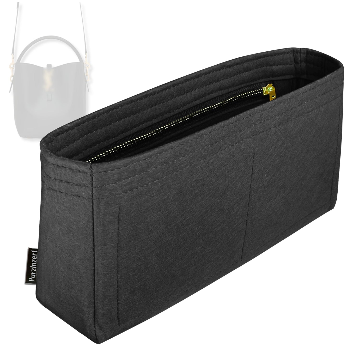 Bag Insert for (Saint Laurent (YSL), LE 37 Mini) Organizer Tote Purse Organiser Liner Shaper [Premium Felt Material]