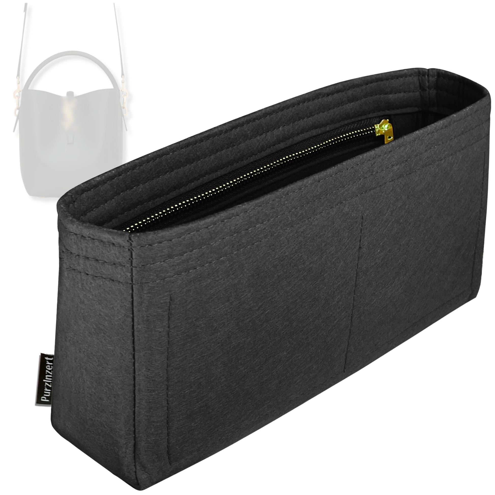 Bag Insert for (Saint Laurent (YSL), LE 37 Mini) Organizer Tote Purse Organiser Liner Shaper [Premium Felt Material]