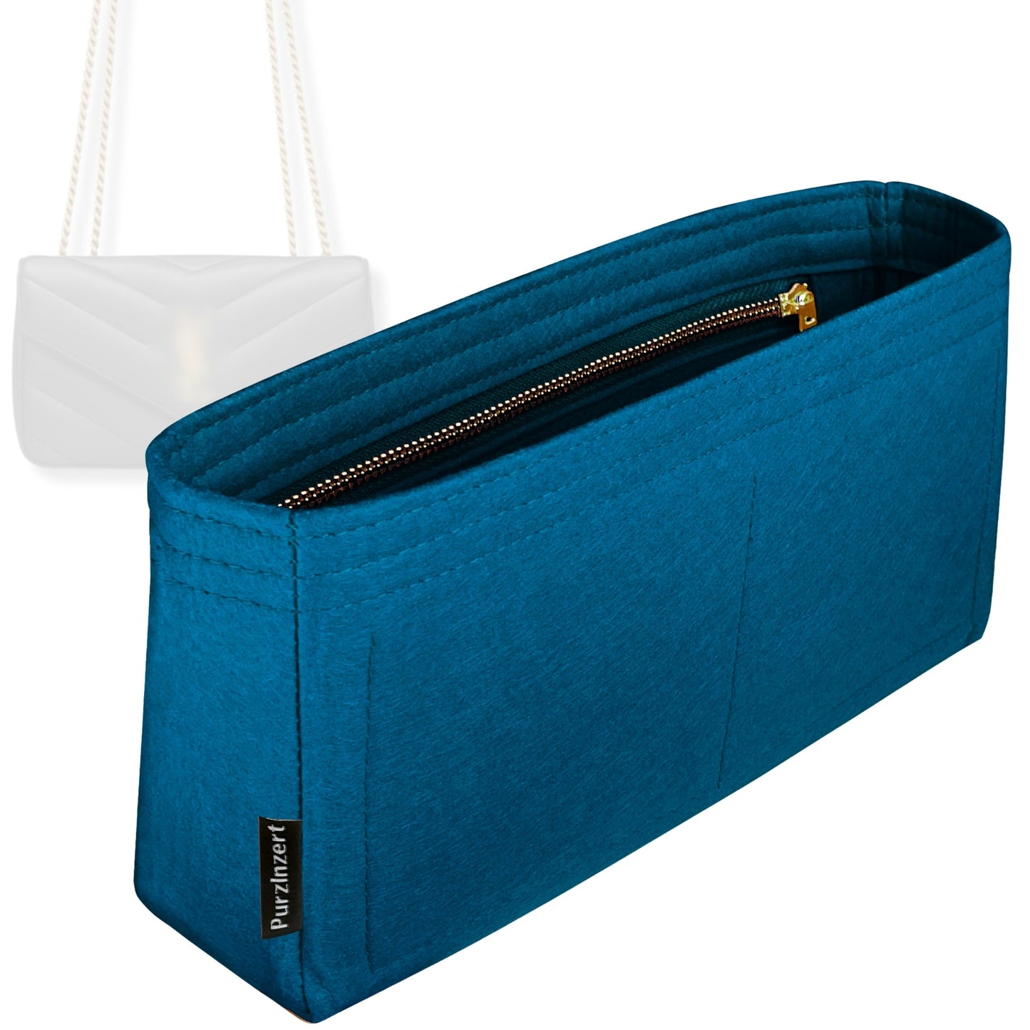 Bag Insert for (Saint Laurent (YSL), Medium Loulou in Matelasse) Organizer Tote Purse Organiser Liner Shaper [Premium Felt Material]