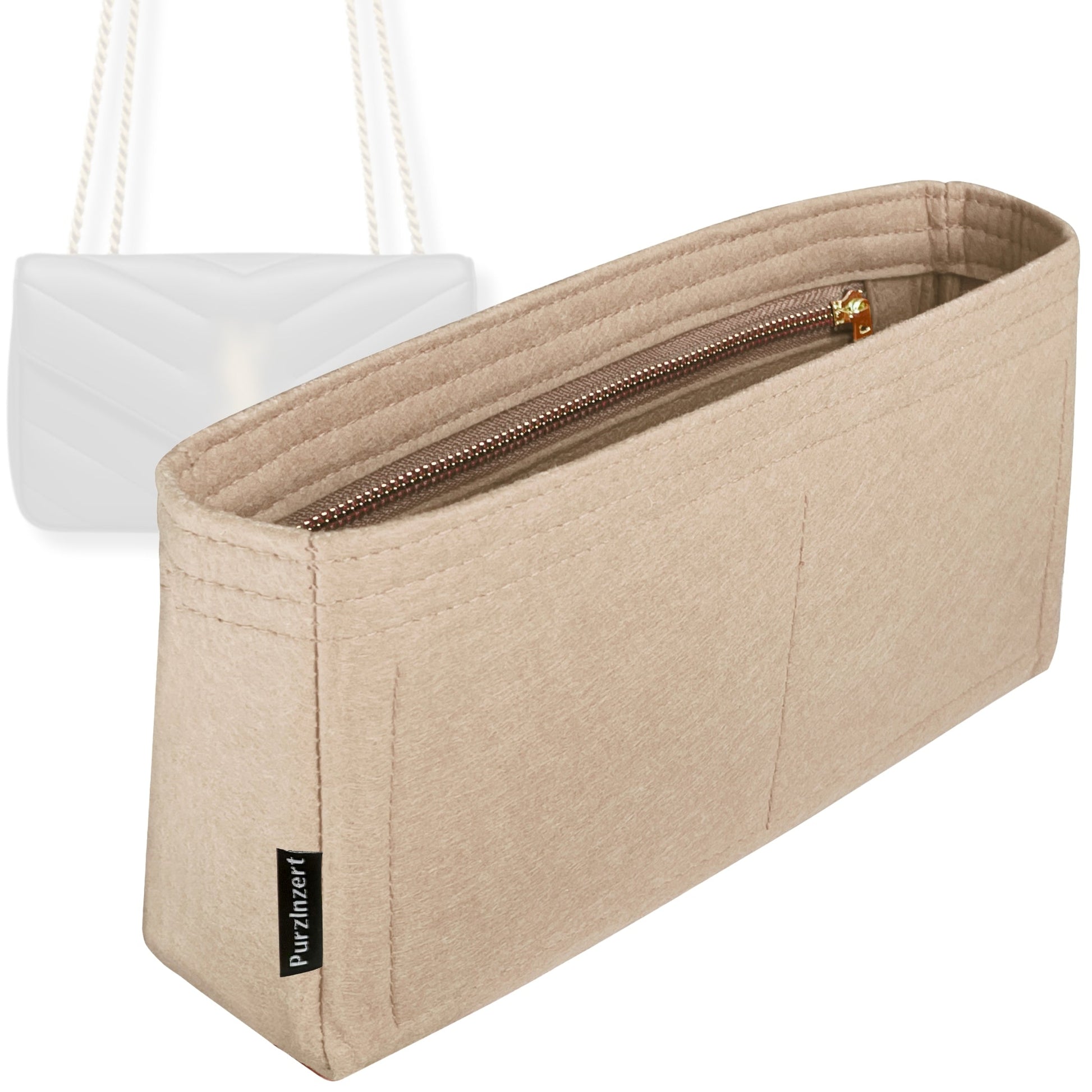 Bag Insert for (Saint Laurent (YSL), Large Loulou in Matelasse) Organizer Tote Purse Organiser Liner Shaper [Premium Felt Material]