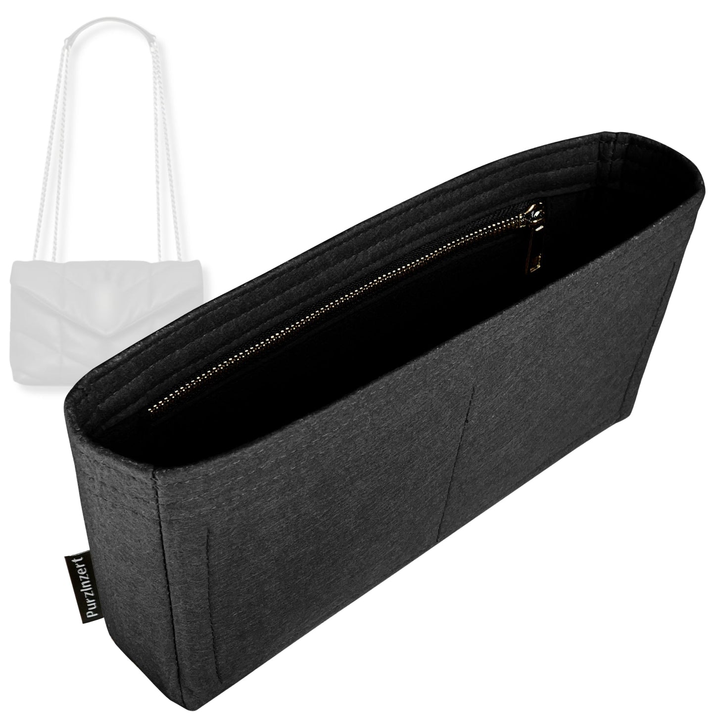 Bag Insert for (Saint Laurent (YSL), Toy Puffer) Organizer Tote Purse Organiser Liner Shaper [Premium Felt Material]