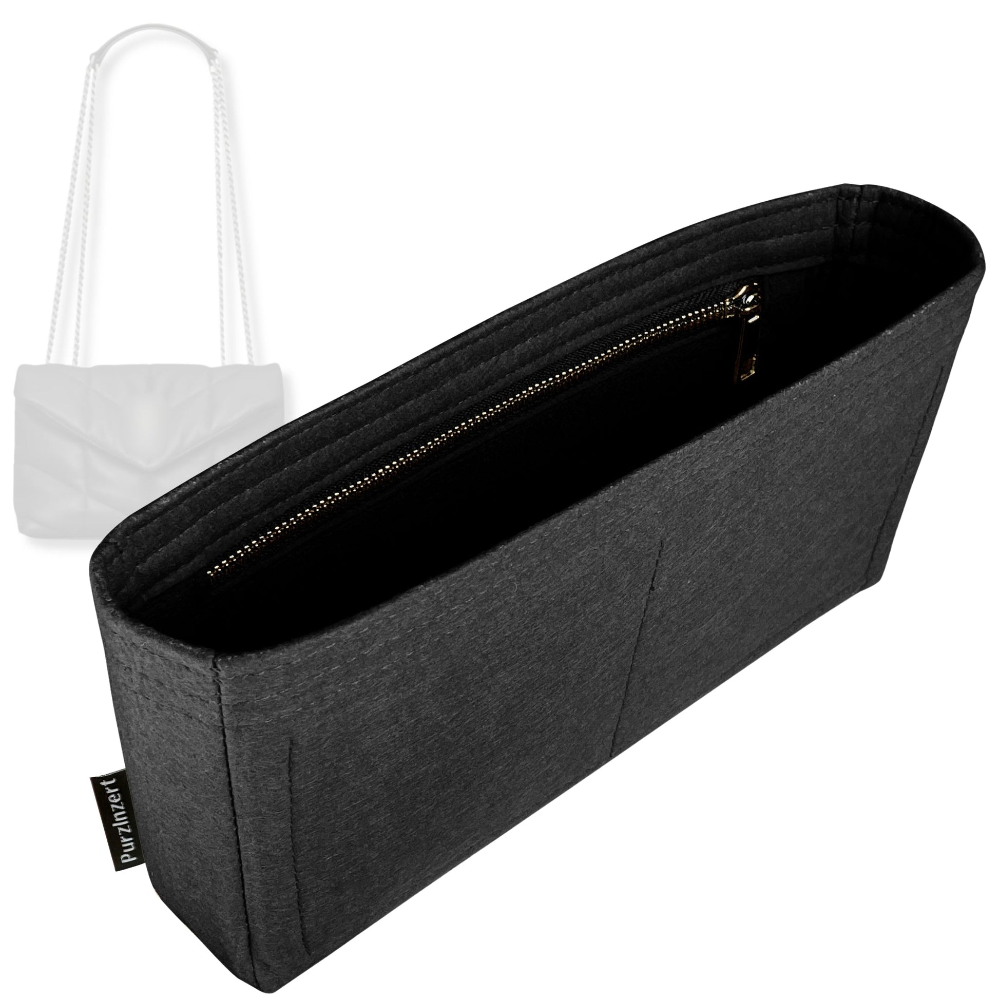 Bag Insert for (Saint Laurent (YSL), Toy Puffer) Organizer Tote Purse Organiser Liner Shaper [Premium Felt Material]
