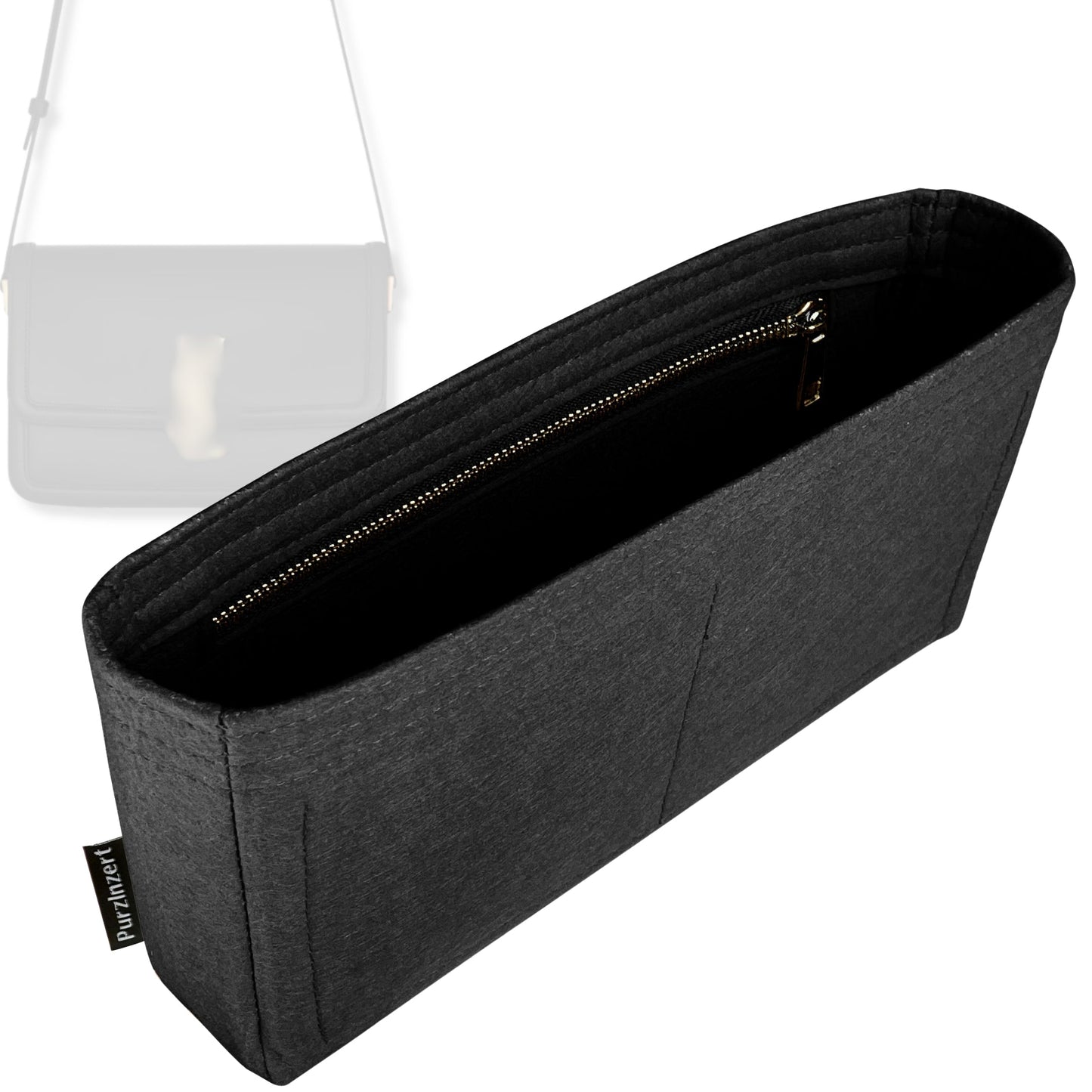 Bag Insert for (Saint Laurent (YSL), Solferino Medium Satchel) Organizer Tote Purse Organiser Liner Shaper [Premium Felt Material]