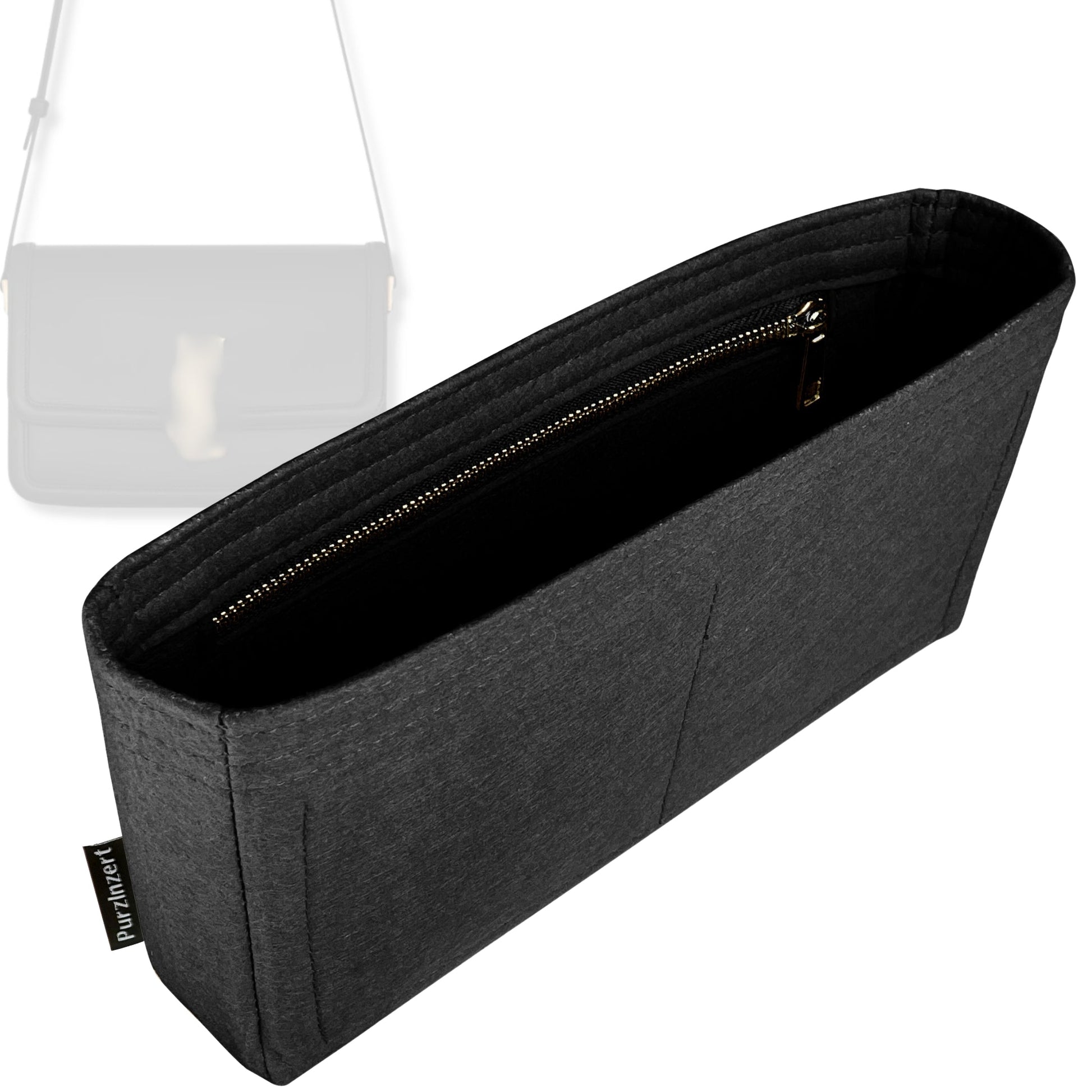 Bag Insert for (Saint Laurent (YSL), Solferino Medium Satchel) Organizer Tote Purse Organiser Liner Shaper [Premium Felt Material]