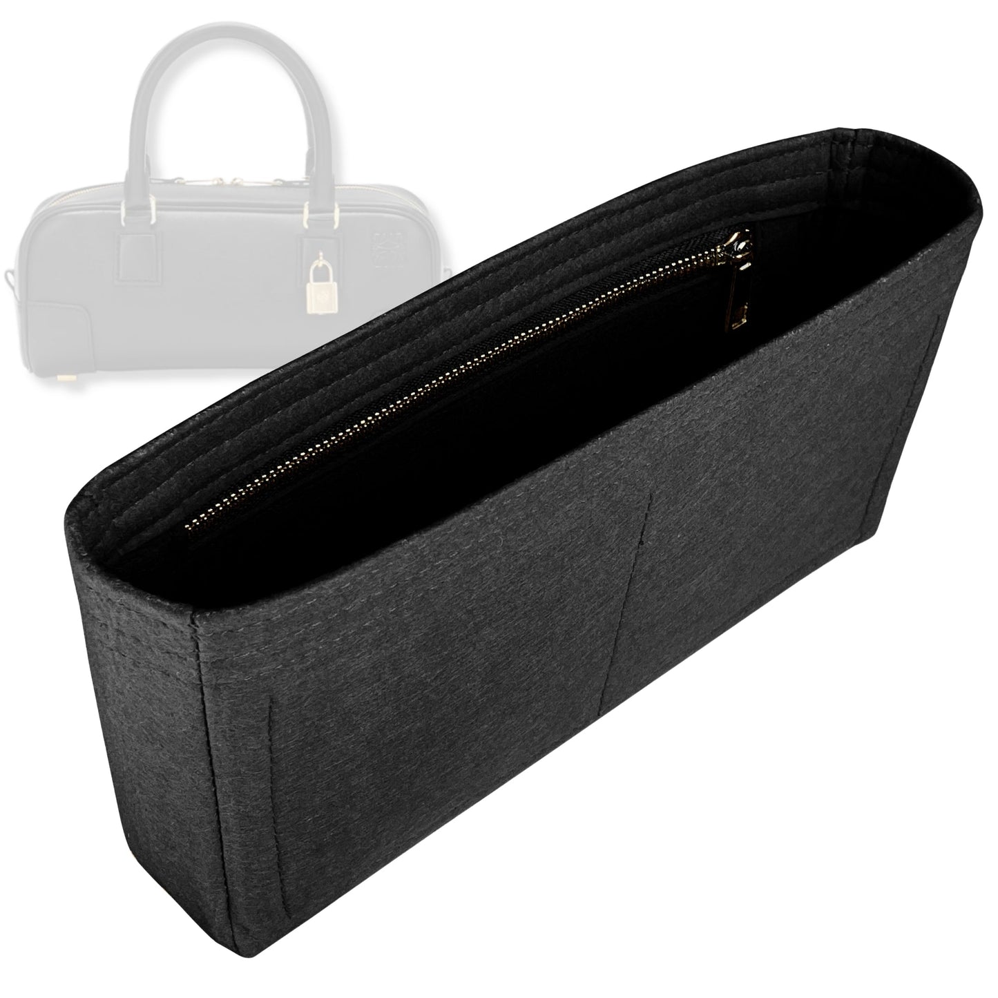 Bag Insert for (Loewe, Amazona 23 Cropped Bag) Organizer Tote Purse Organiser Liner Shaper [Premium Felt Material]