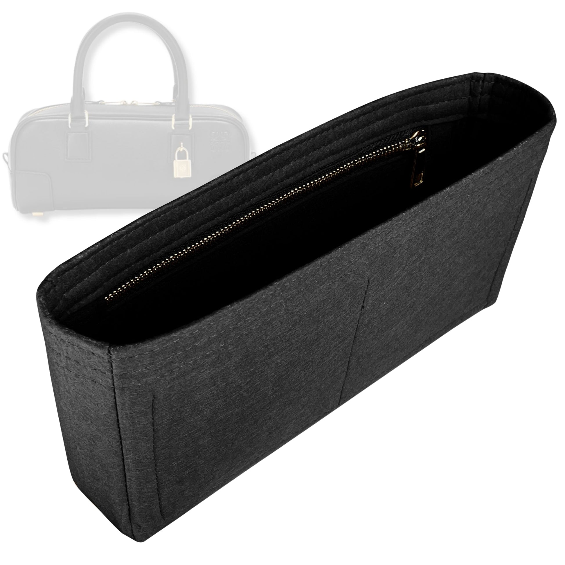 Bag Insert for (Loewe, Amazona 23 Cropped Bag) Organizer Tote Purse Organiser Liner Shaper [Premium Felt Material]