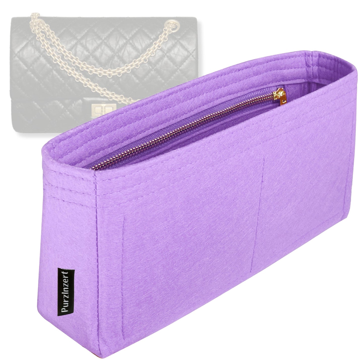 Bag Insert for (Chanel, 2.55 Handbag 24W 16H) Organizer Tote Purse Organiser Liner Shaper [Premium Felt Material]