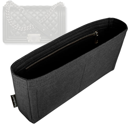 Bag Insert for (Chanel, Boy Chanel Handbag 25W 15H) Organizer Tote Purse Organiser Liner Shaper [Premium Felt Material]