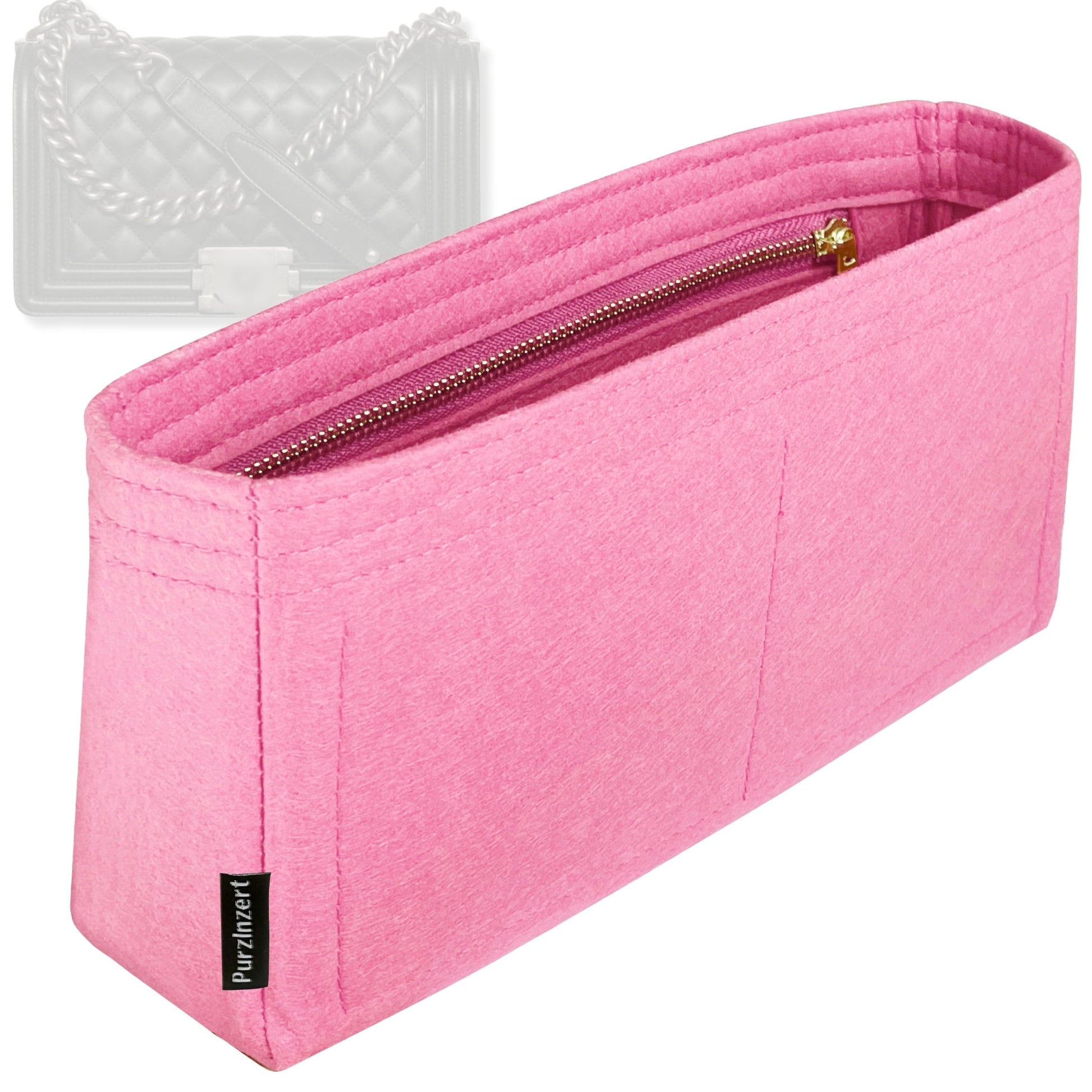 Bag Insert for (Chanel, Small Boy Chanel Handbag) Organizer Tote Purse Organiser Liner Shaper [Premium Felt Material]