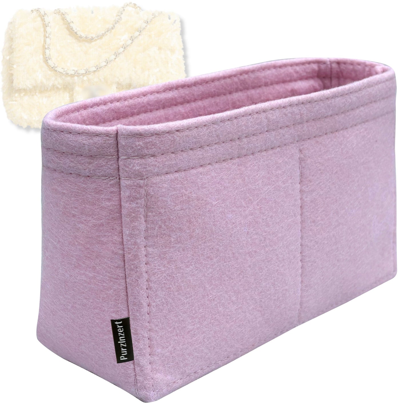 Bag Insert for (Chanel, Mini Flap Bag) Organizer Tote Purse Organiser Liner Shaper [Premium Felt Material]