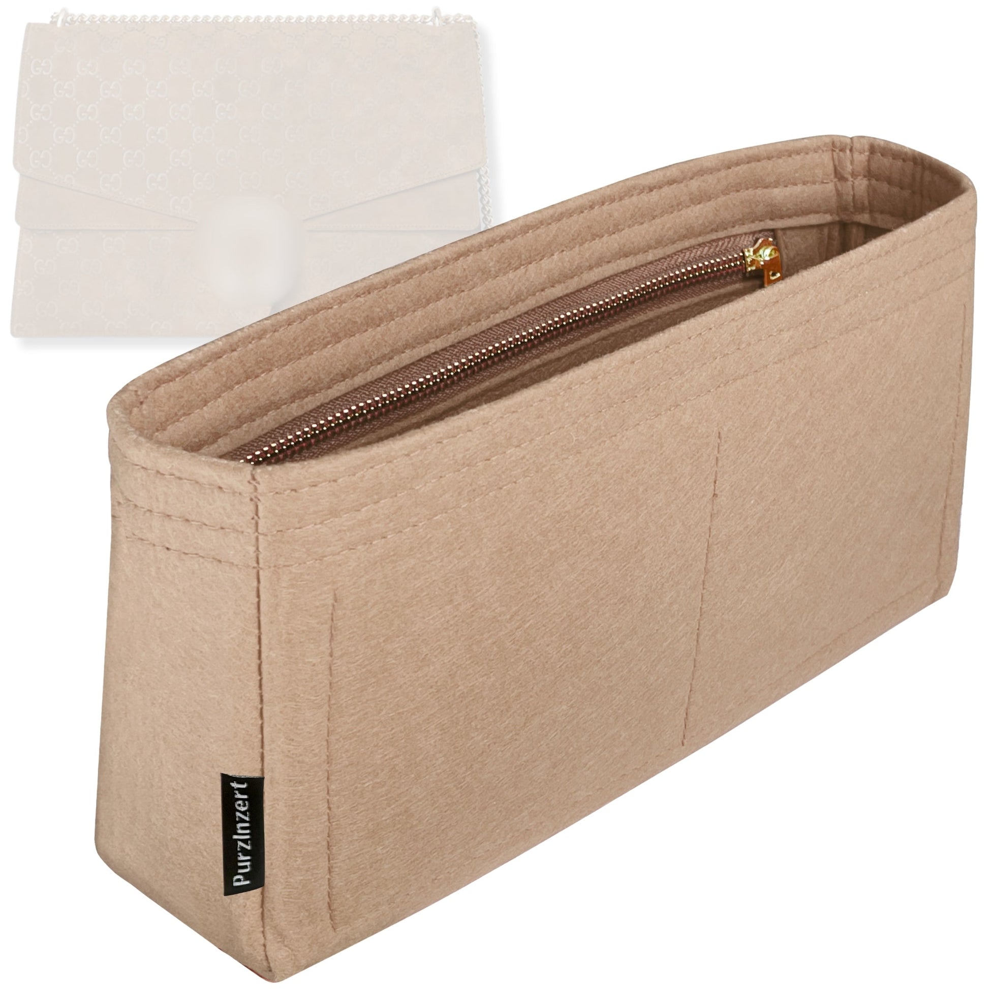 Bag Insert for (Gucci, Dionysus large shoulder bag) Organizer Tote Purse Organiser Liner Shaper [Premium Felt Material]