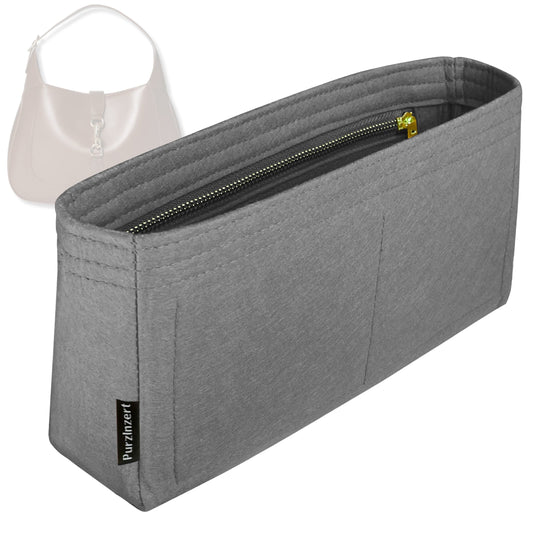 Bag Insert for (Gucci, Jackie 1961 Medium Bag 10.8W, 10.8W x 7.5H x 1.6D) Organizer Tote Purse Organiser Liner Shaper [Premium Felt Material]