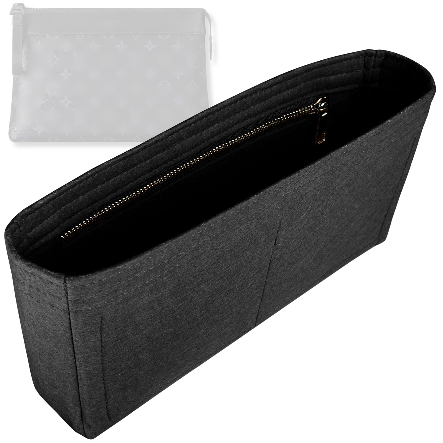 Bag Insert for (LV, Pochette Voyage Souple) Organizer Tote Purse Organiser Liner Shaper [Premium Felt Material]