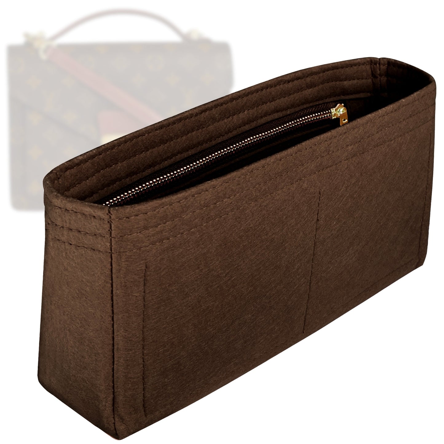 Bag Insert for (LV, Monceau 28) Organizer Tote Purse Organiser Liner Shaper [Premium Felt Material]