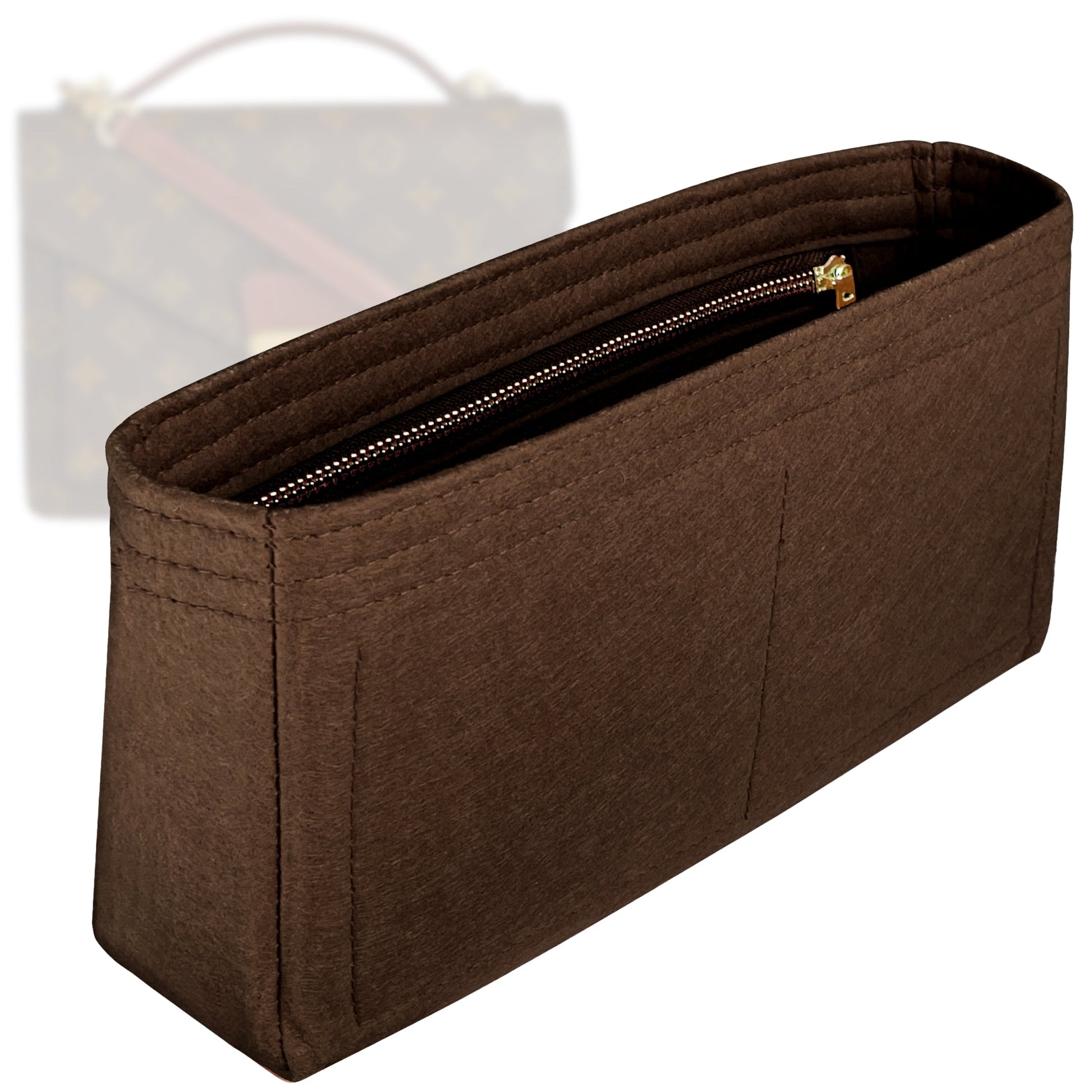 Bag Insert for (LV, Monceau 28) Organizer Tote Purse Organiser Liner Shaper [Premium Felt Material]