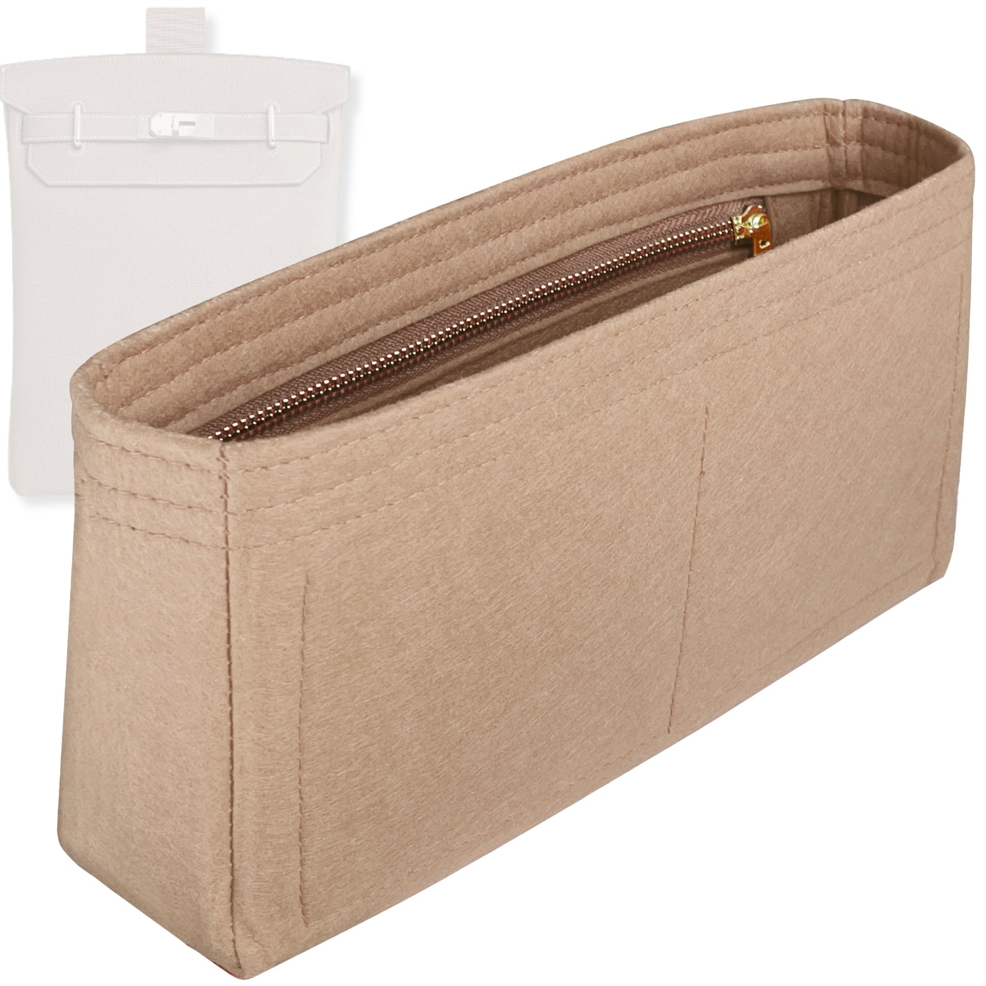 Bag Insert for (Hermes, Hac a Dos GM backpack) Organizer Tote Purse Organiser Liner Shaper [Premium Felt Material]