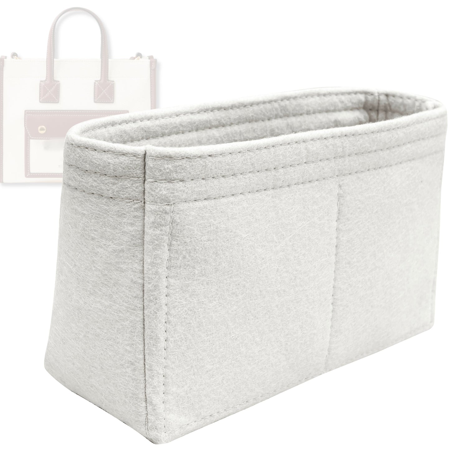 Bag Insert for (Burberry, Mini Freya Tote) Organizer Tote Purse Organiser Liner Shaper [Premium Felt Material]