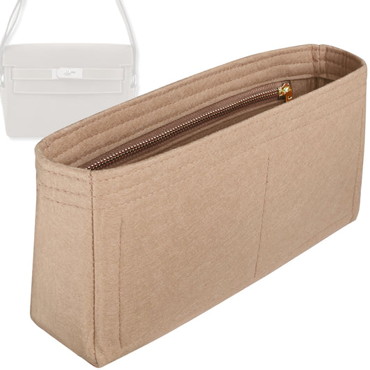 Bag Insert for (Hermes, Kelly Messenger PM bag) Organizer Tote Purse Organiser Liner Shaper [Premium Felt Material]