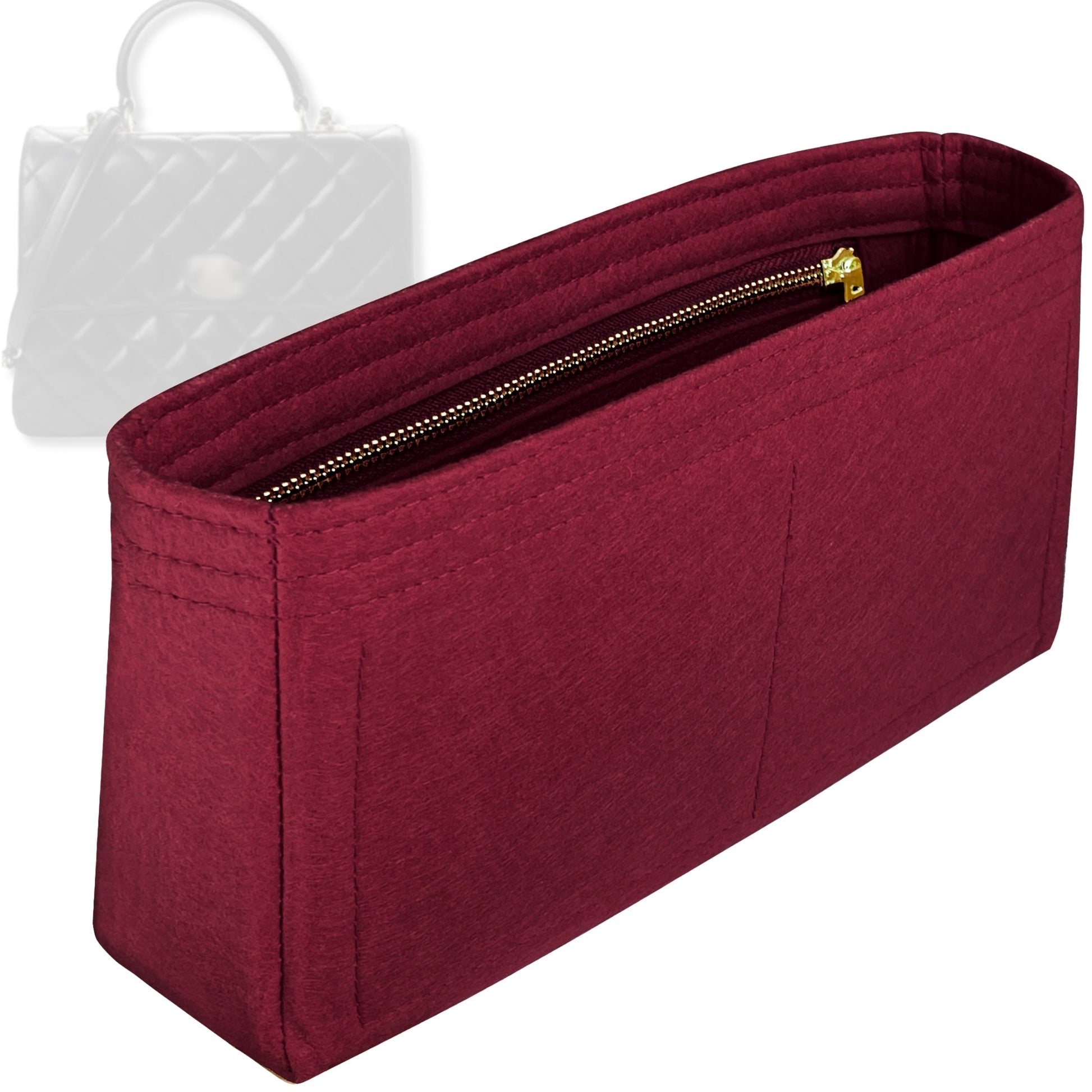 Bag Insert for (Chanel, Trendy CC Large) Organizer Tote Purse Organiser Liner Shaper [Premium Felt Material]