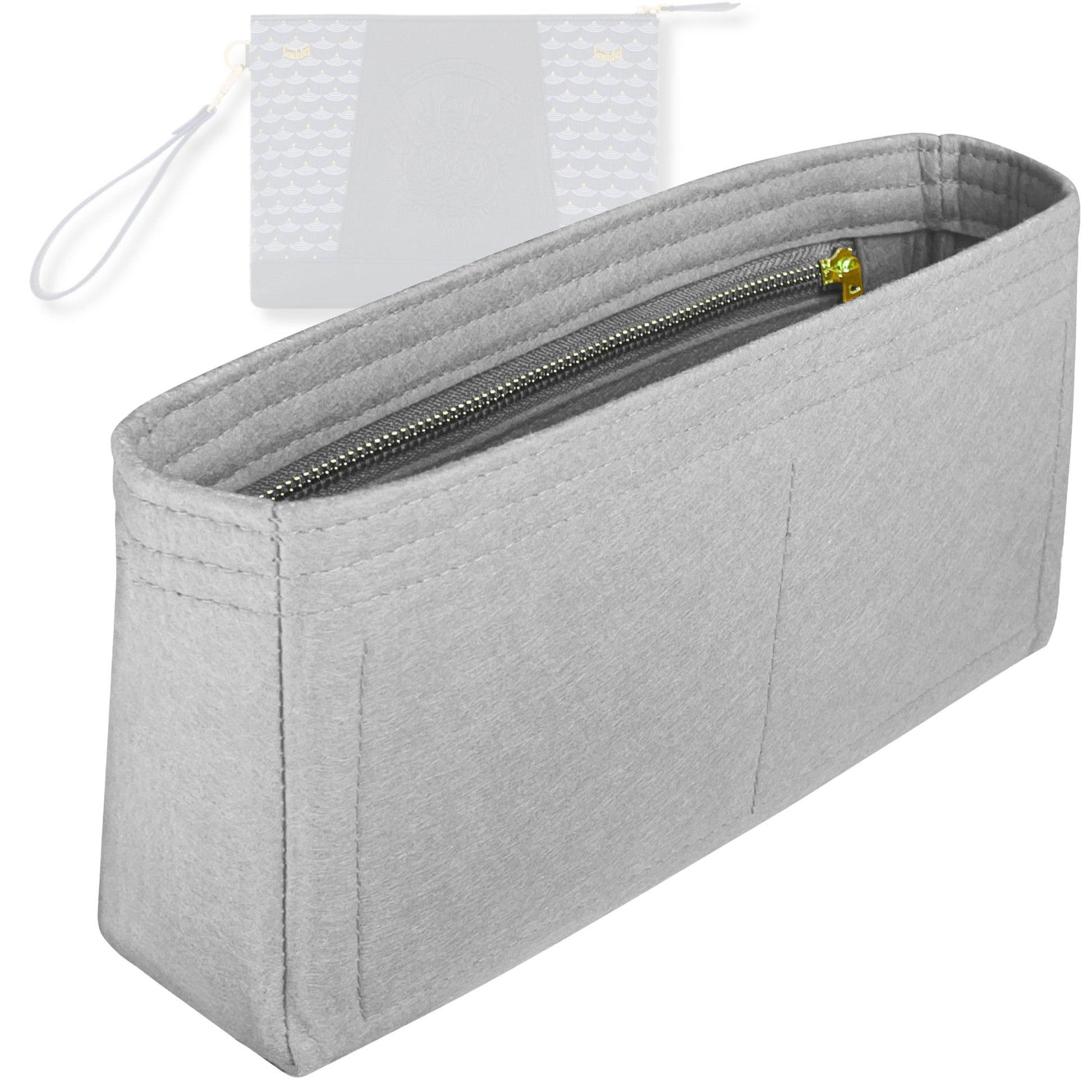 Bag Insert for (Faure Le Page, Carry On 21 Pouch) Organizer Tote Purse Organiser Liner Shaper [Premium Felt Material]