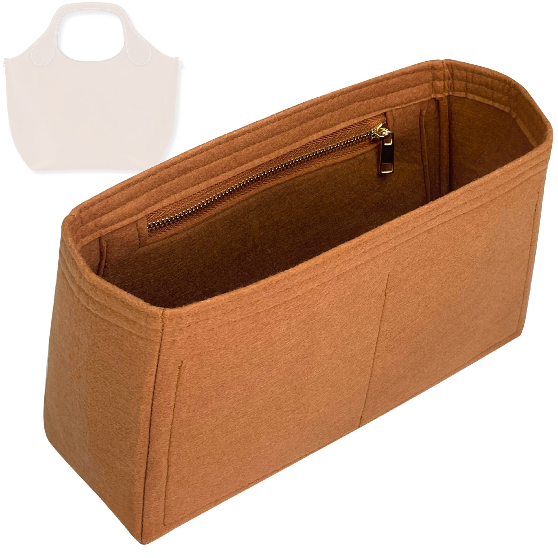 Bag Insert for (Peter Nitz, Mini Libby Tote in Arosa Calf) Organizer Tote Purse Organiser Liner Shaper [Premium Felt Material]