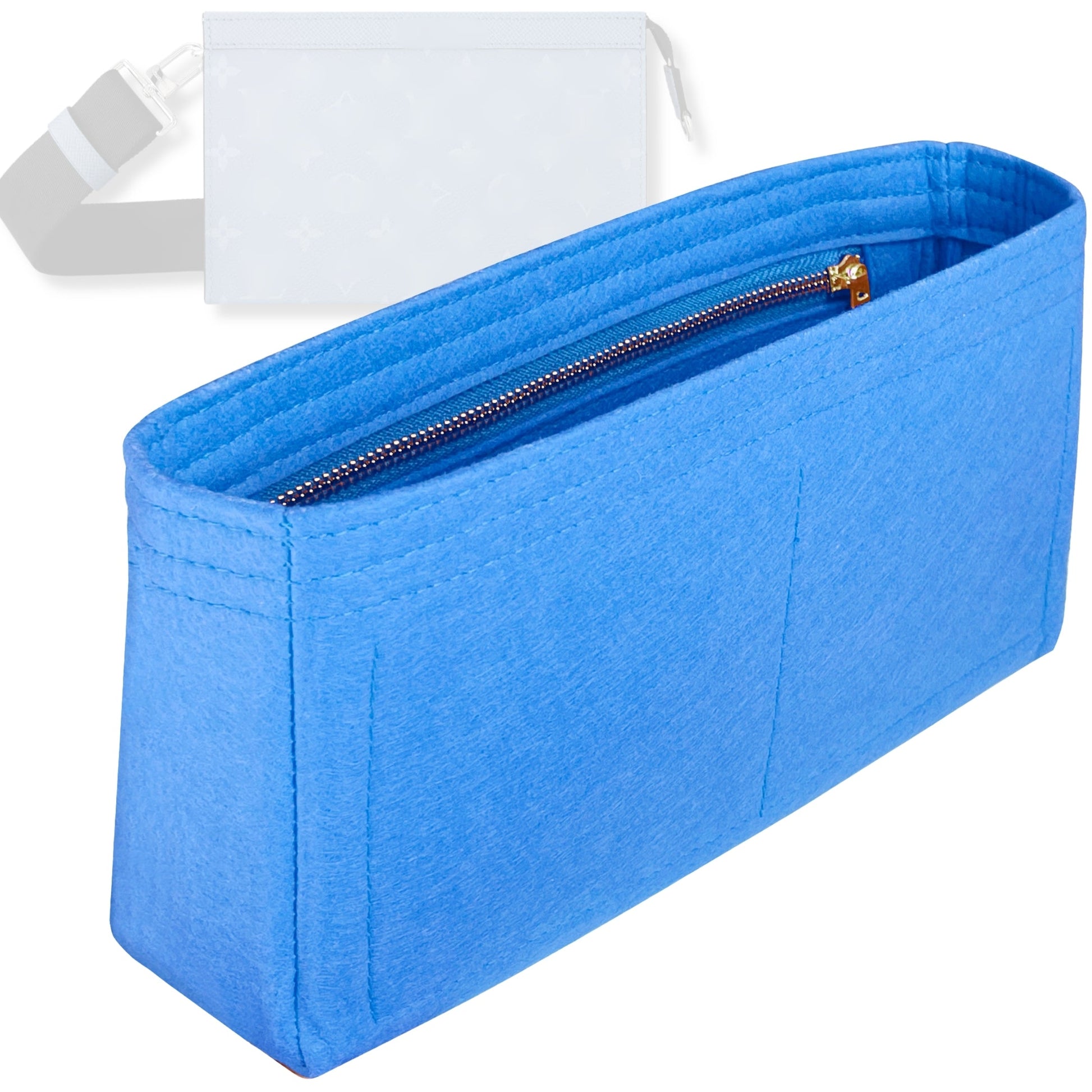 Bag Insert for (LV, Gaston Wearable Wallet Taigarama) Organizer Tote Purse Organiser Liner Shaper [Premium Felt Material]