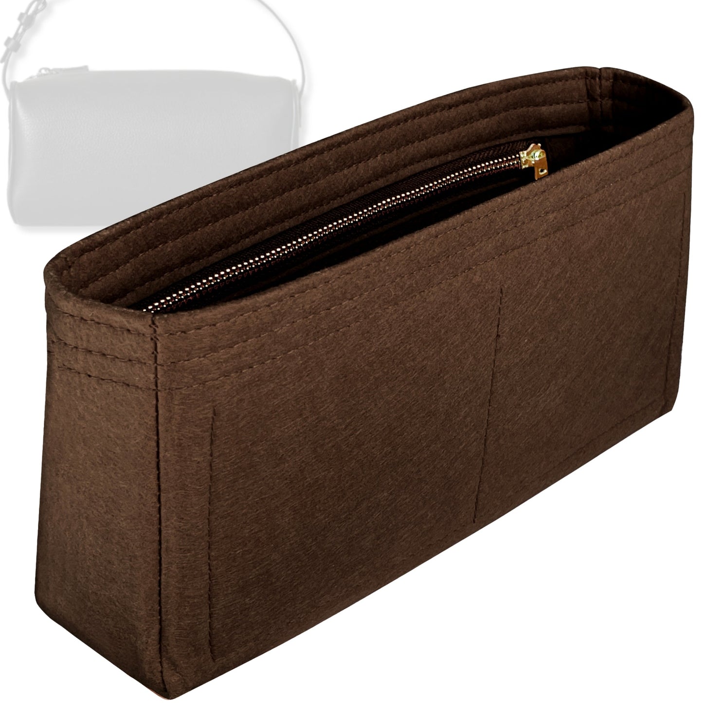 Bag Insert for (The Row, 90s Bag in Leather) Organizer Tote Purse Organiser Liner Shaper [Premium Felt Material]
