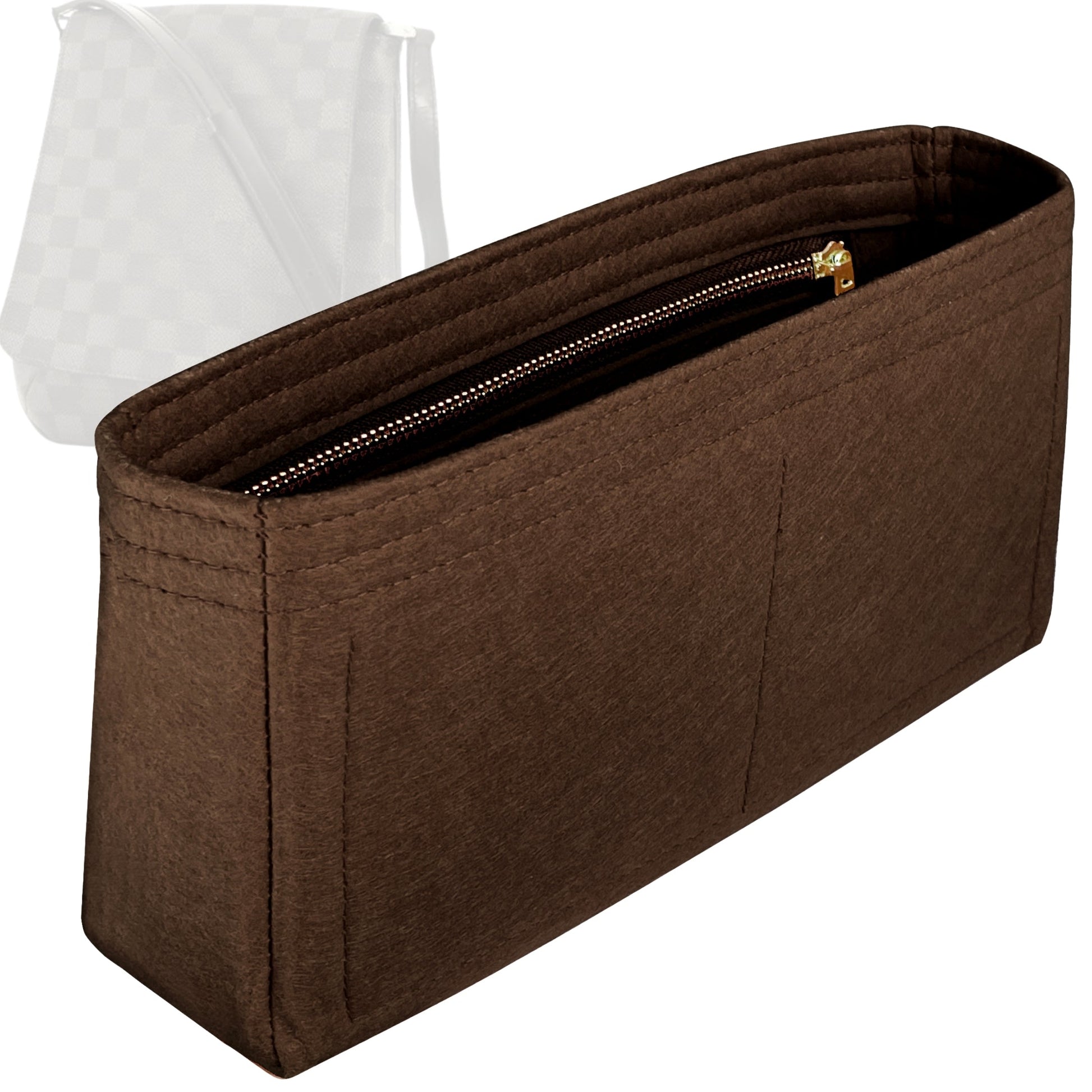 Bag Insert for (LV, Musette Salsa bag) Organizer Tote Purse Organiser Liner Shaper [Premium Felt Material]
