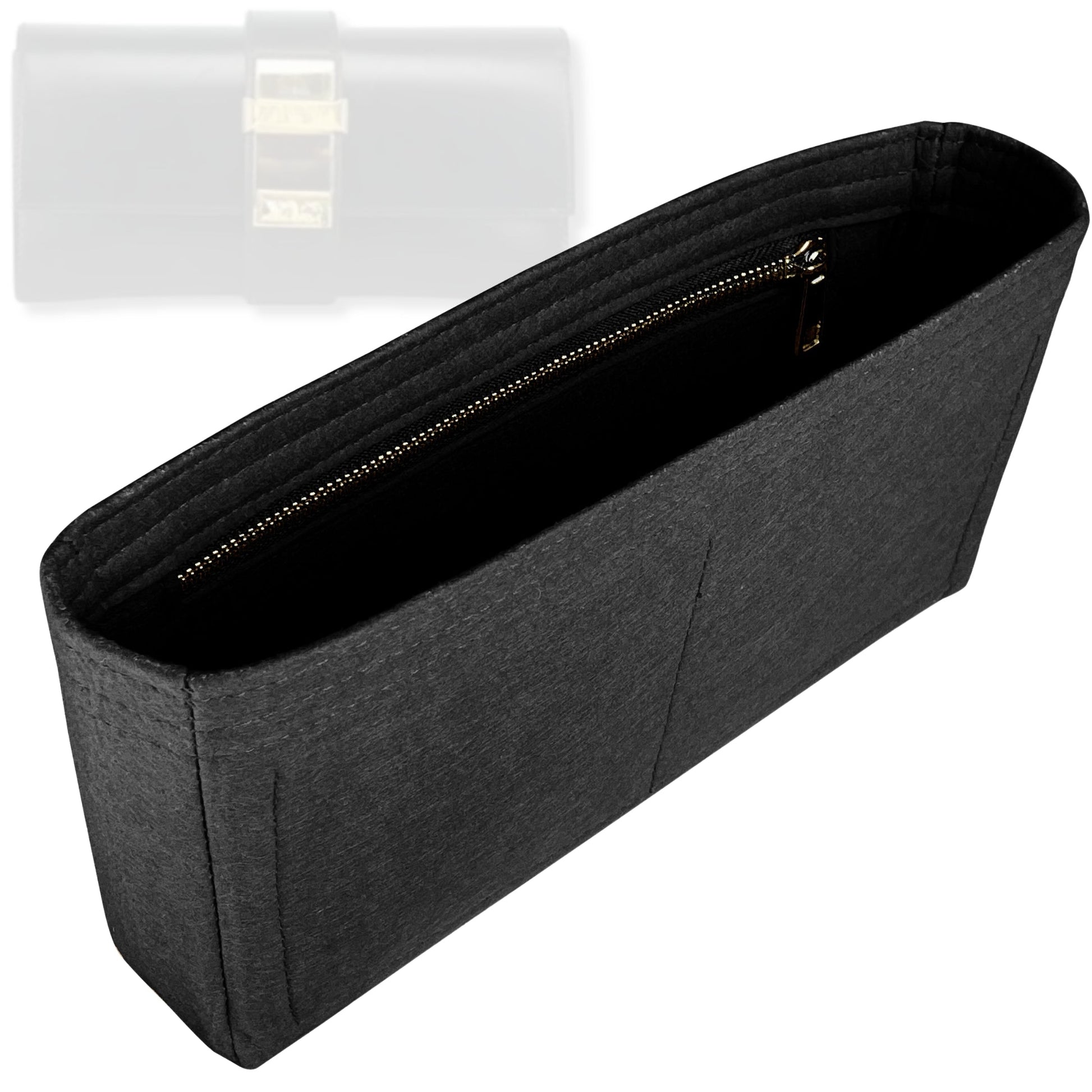 Bag Insert for (Hermes, Medor Clutch 23cm) Organizer Tote Purse Organiser Liner Shaper [Premium Felt Material]