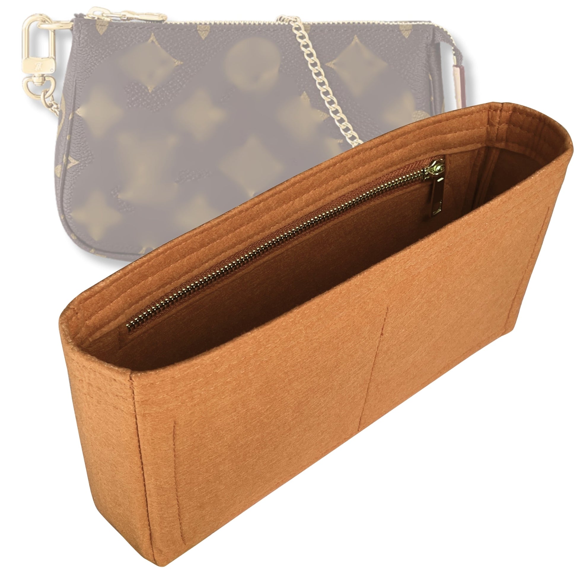 Bag Insert for (LV, Mini Pochette Accessoires) Organizer Tote Purse Organiser Liner Shaper [Premium Felt Material]