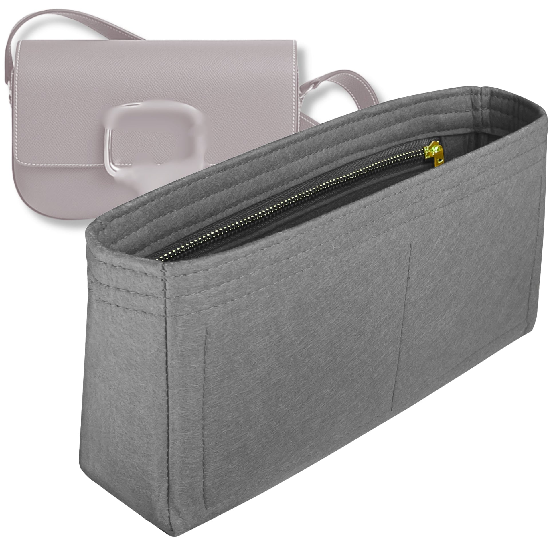 Bag Insert for (Hermes, Della Cavalleria Elan) Organizer Tote Purse Organiser Liner Shaper [Premium Felt Material]