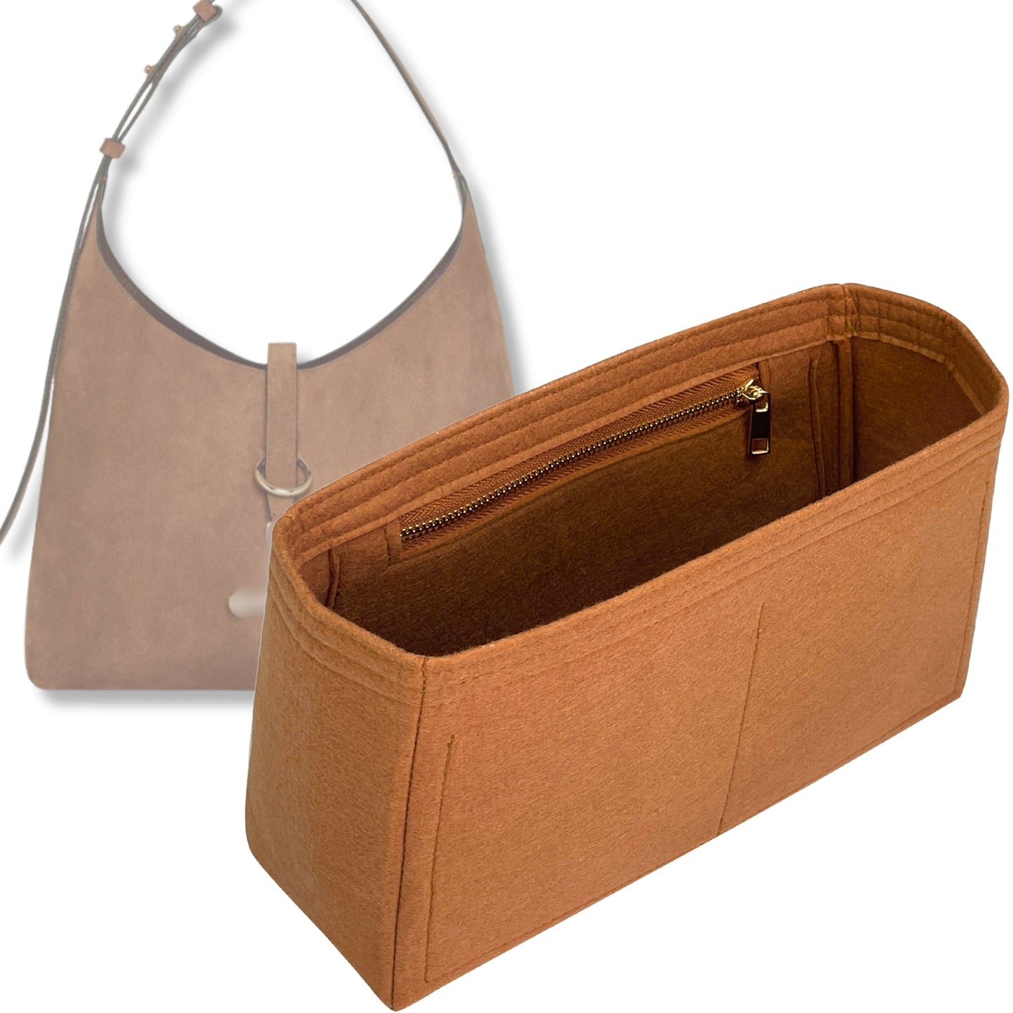 Bag Insert for (Strathberry, Kite Hobo Maxi) Organizer Tote Purse Organiser Liner Shaper [Premium Felt Material]