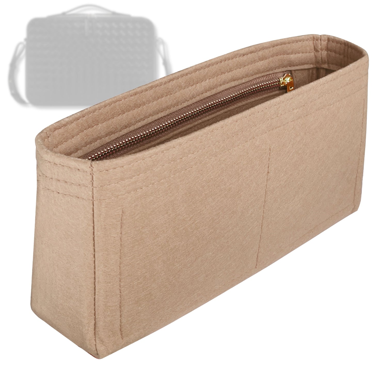 Bag Insert for (Bottega Veneta, Slim Getaway Briefcase) Organizer Tote Purse Organiser Liner Shaper [Premium Felt Material]