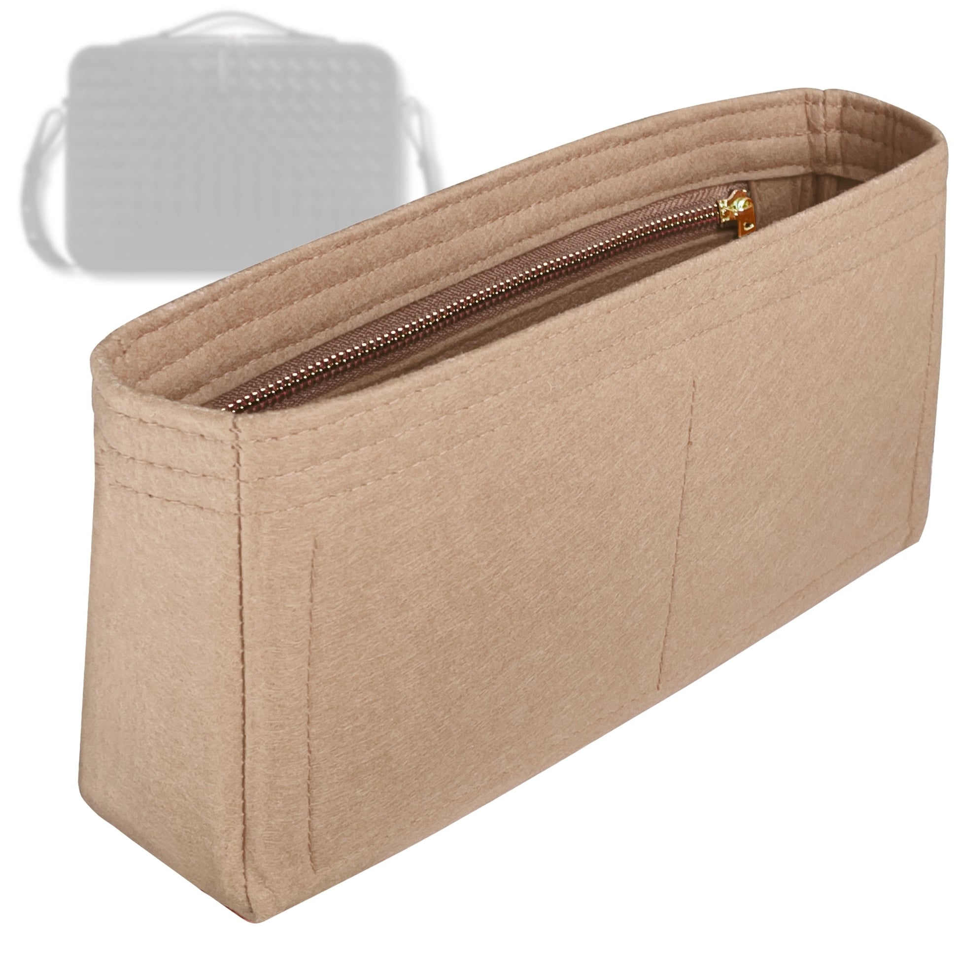 Bag Insert for (Bottega Veneta, Slim Getaway Briefcase) Organizer Tote Purse Organiser Liner Shaper [Premium Felt Material]