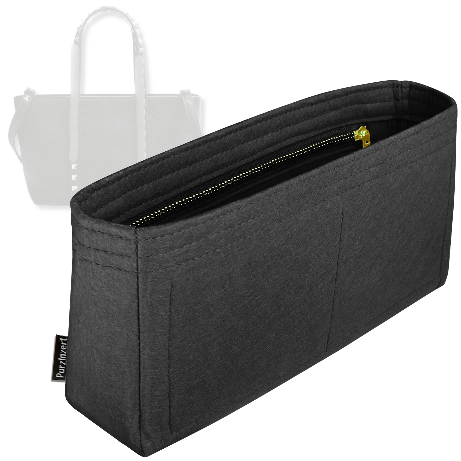 Bag Insert for (Valentino, Rockstud Mini Tote) Organizer Tote Purse Organiser Liner Shaper [Premium Felt Material]