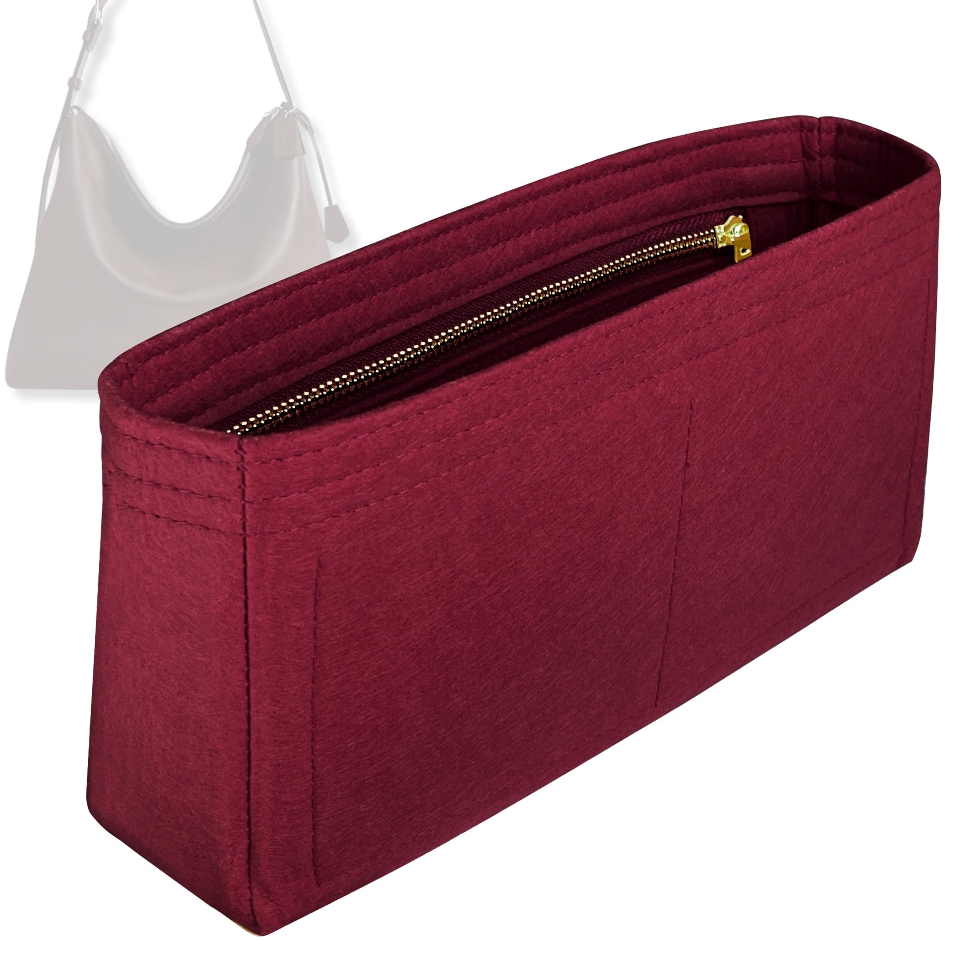 Bag Insert for (Coach, MOTT MESSENGER BAG) Organizer Tote Purse Organiser Liner Shaper [Premium Felt Material]