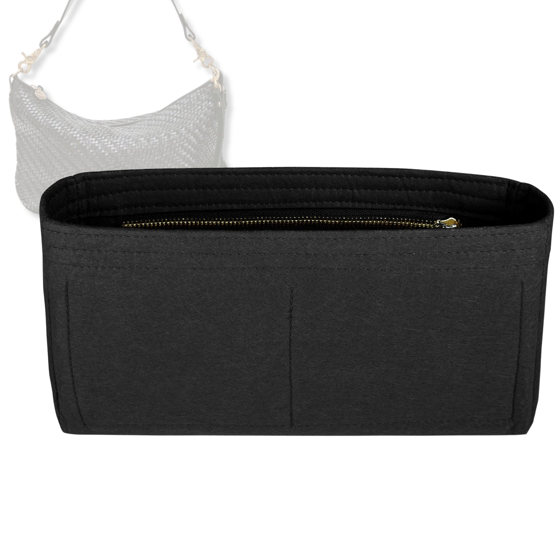 Bag Insert for (Clare V., Moyen Messenger) Organizer Tote Purse Organiser Liner Shaper [Premium Felt Material]