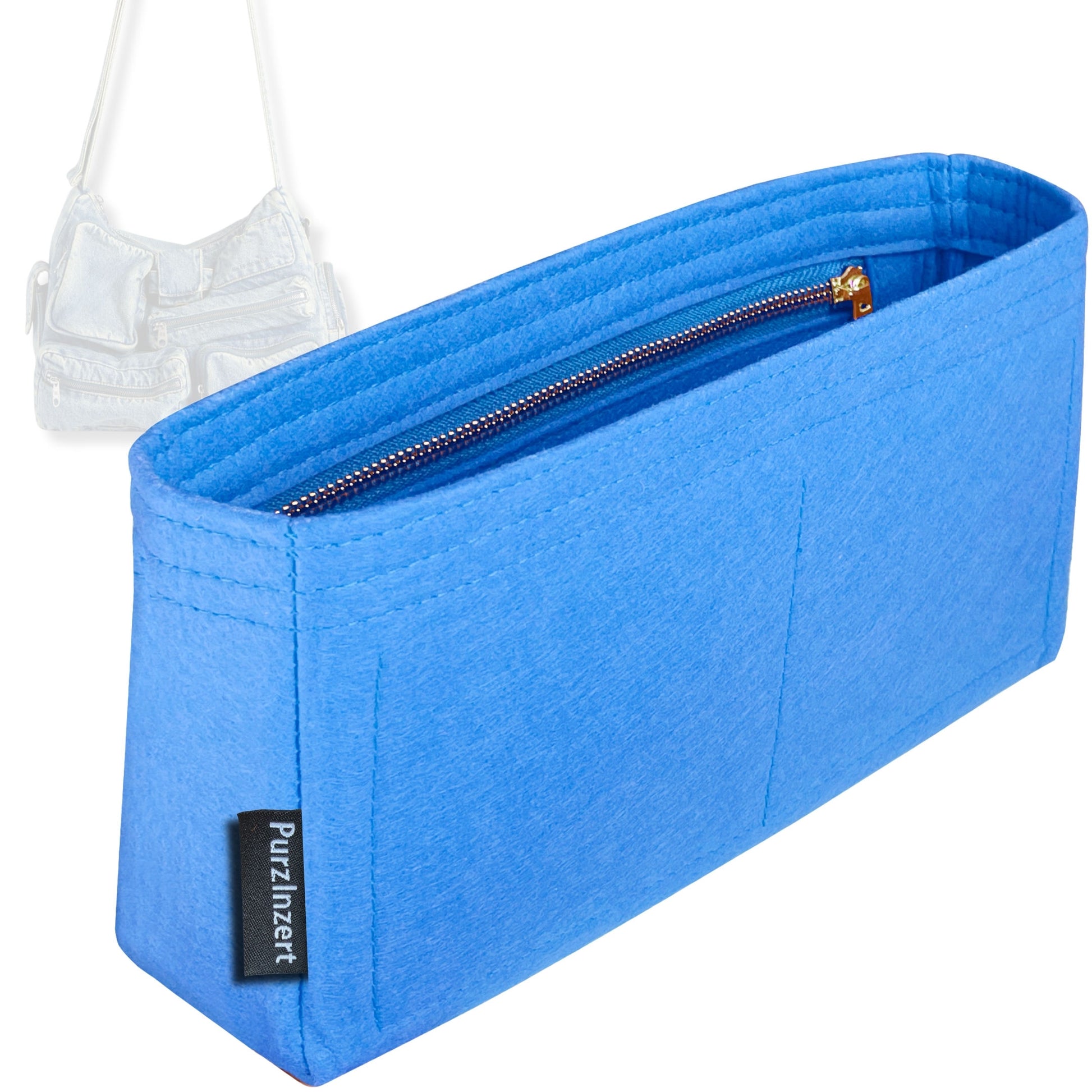 Bag Insert for (Balenciaga, Men Superbusy Messenger Bag in Vintage Blue) Organizer Tote Purse Organiser Liner Shaper [Premium Felt Material]