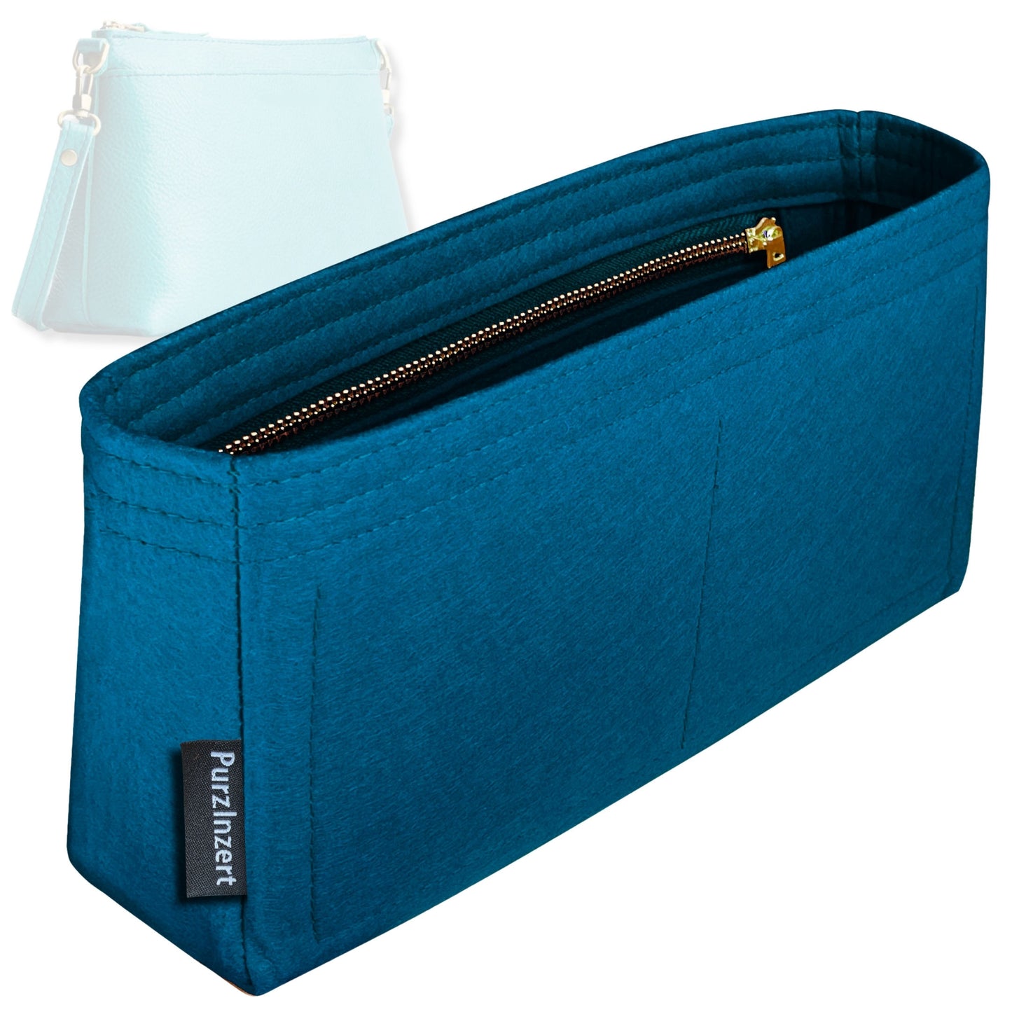 Bag Insert for (Portland Leather Goods, Poppy Purse Classic) Organizer Tote Purse Organiser Liner Shaper [Premium Felt Material]
