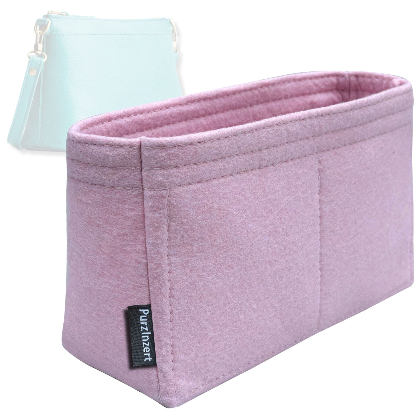 Bag Insert for (Portland Leather Goods, Poppy Purse Large) Organizer Tote Purse Organiser Liner Shaper [Premium Felt Material]