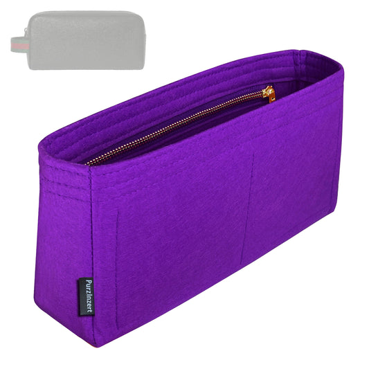 Bag Insert for (Gucci, Porter small toiletry case) Organizer Tote Purse Organiser Liner Shaper [Premium Felt Material]