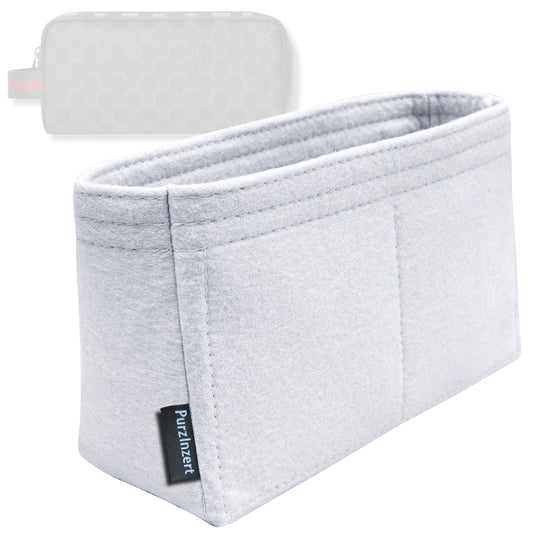 Bag Insert for (Gucci, Porter small toiletry case) Organizer Tote Purse Organiser Liner Shaper [Premium Felt Material]