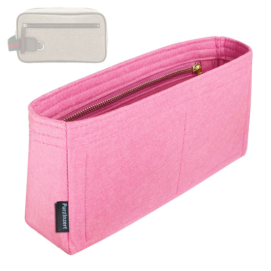 Bag Insert for (Gucci, Medium GG toiletry case) Organizer Tote Purse Organiser Liner Shaper [Premium Felt Material]