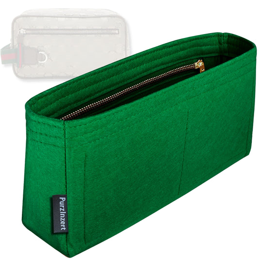Bag Insert for (Gucci, Medium GG toiletry case) Organizer Tote Purse Organiser Liner Shaper [Premium Felt Material]