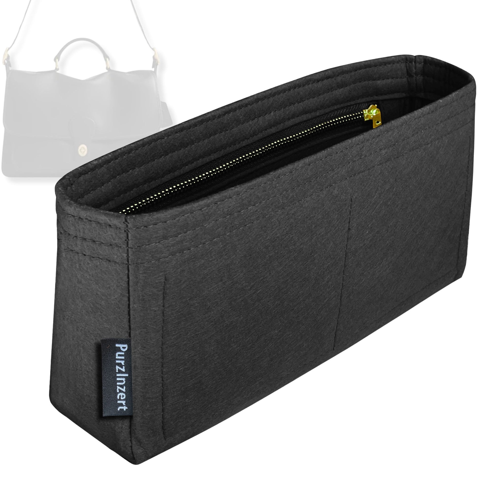 Bag Insert for (Coach, Metropolitan Messenger Bag) Organizer Tote Purse Organiser Liner Shaper [Premium Felt Material]