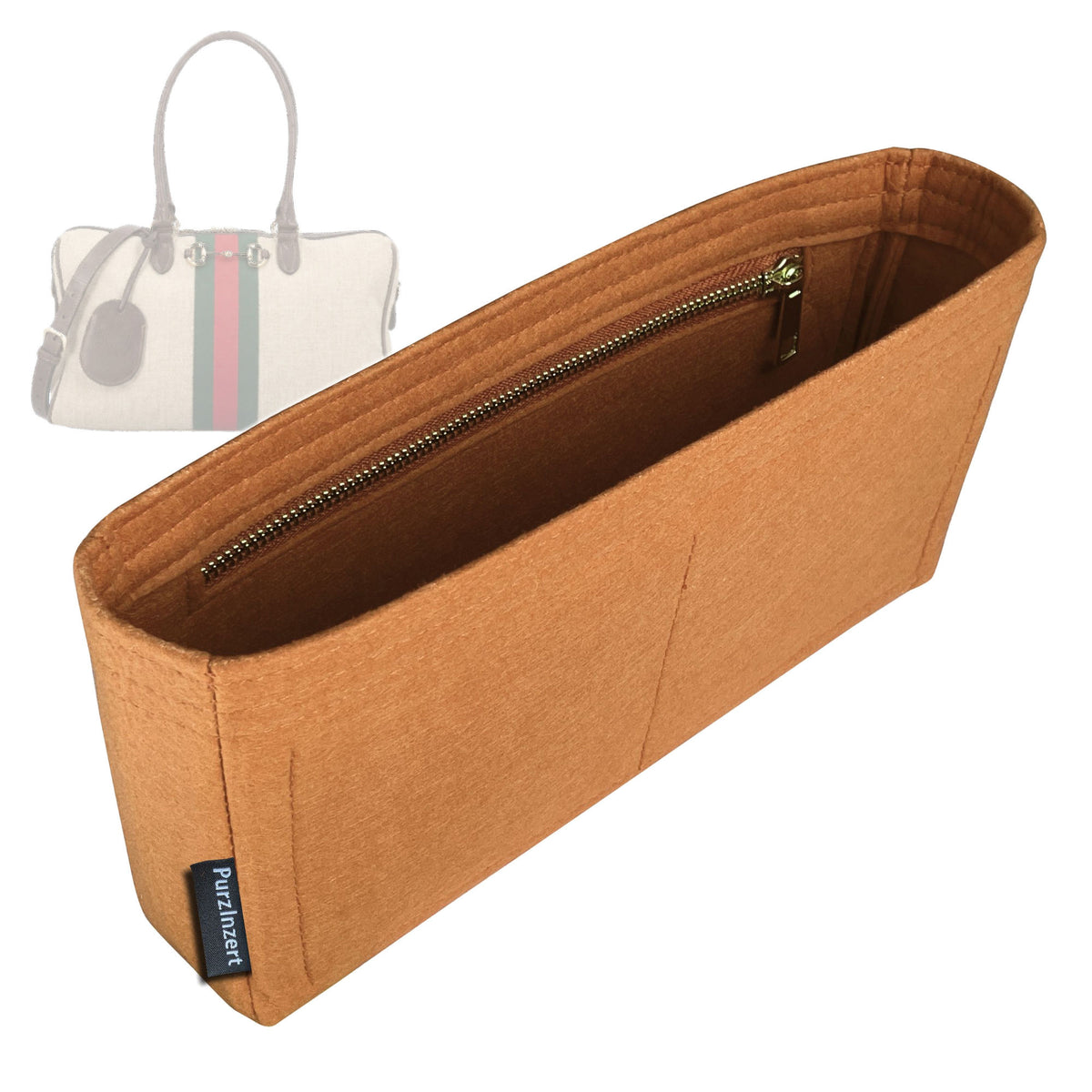 Bag Insert for (Gucci, Borsetto large boston bag) Organizer Tote Purse Organiser Liner Shaper [Premium Felt Material]