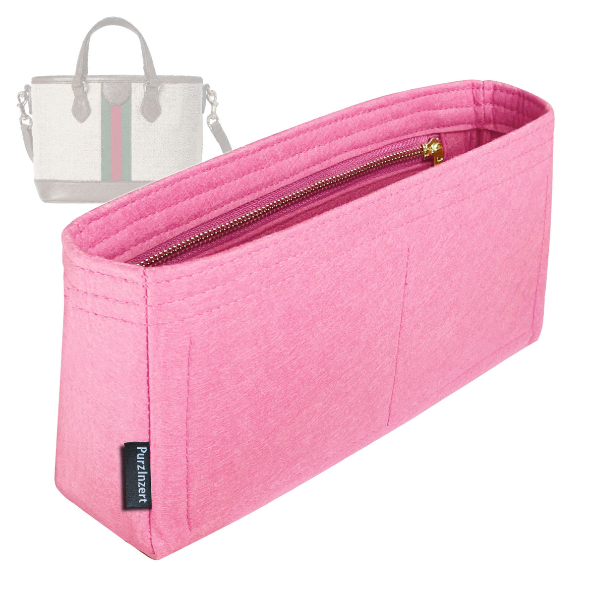 Bag Insert for (Gucci, Ophidia GG Small Tote) Organizer Tote Purse Organiser Liner Shaper [Premium Felt Material]