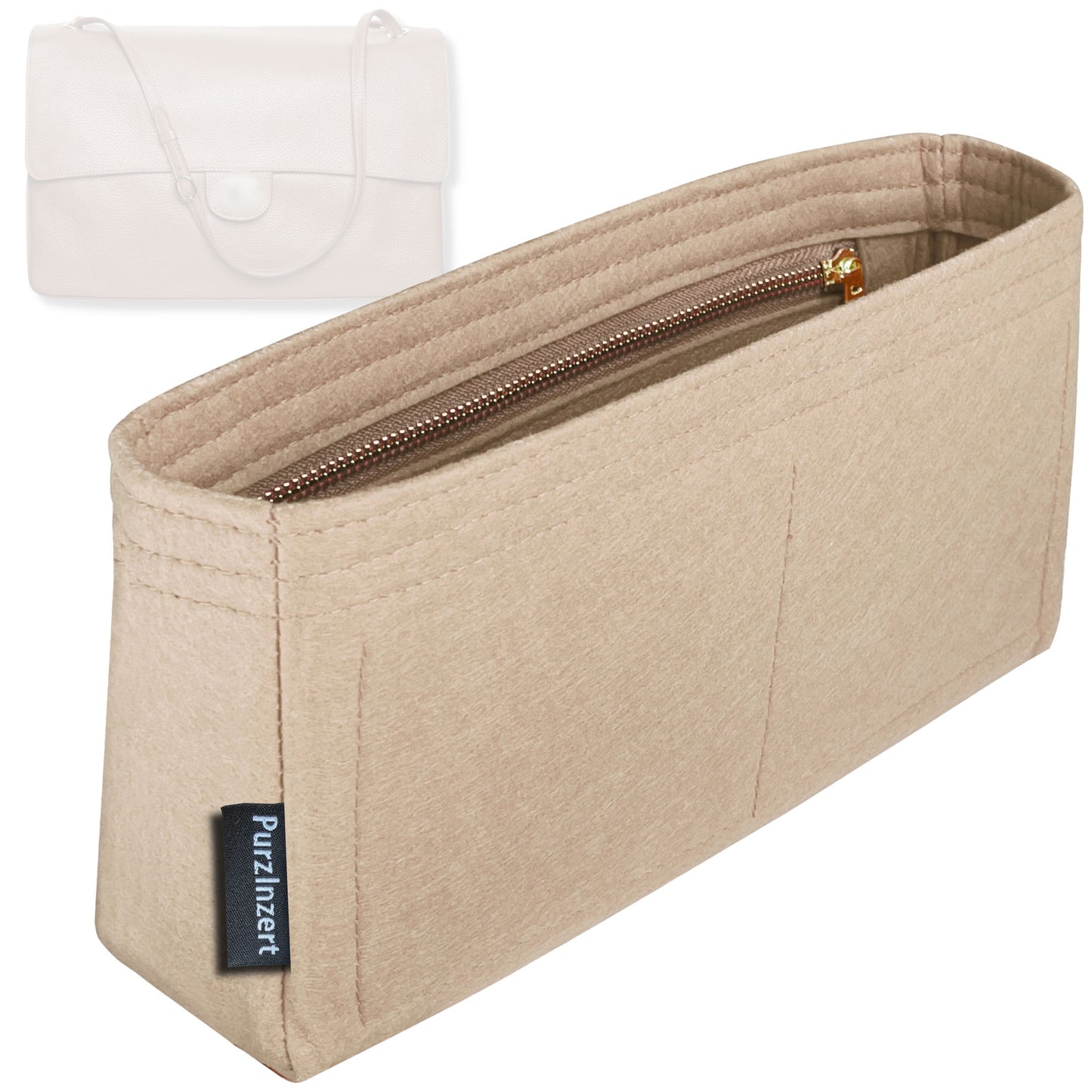 Bag Insert for (Chanel, Maxi Flapbag 38cm) Organizer Tote Purse Organiser Liner Shaper [Premium Felt Material]